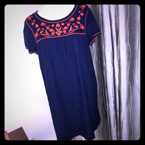 Old Navy Dresses & Skirts - Old navy--Navy and orange shift dress